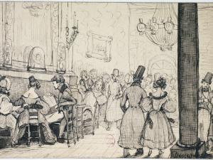 "Scène de concert" par Achille Devéria