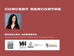 CONCERT RENCONTRE ROSALBA AGRESTA