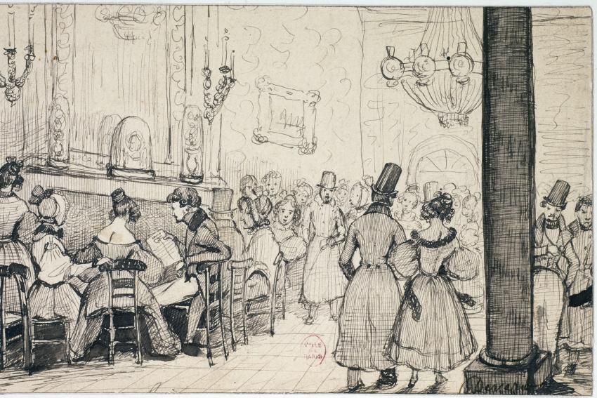 "Scène de concert" par Achille Devéria